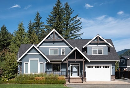 Exterior of luxury home, typical of Cloverdale neighbourhood in Langley, BC