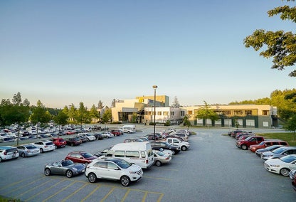 Parking lot of the Bell Performing Arts Centre in North Surrey, BC