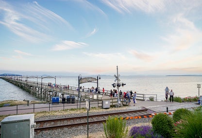 Early sunset on White Rock Pier in White Rock, BC